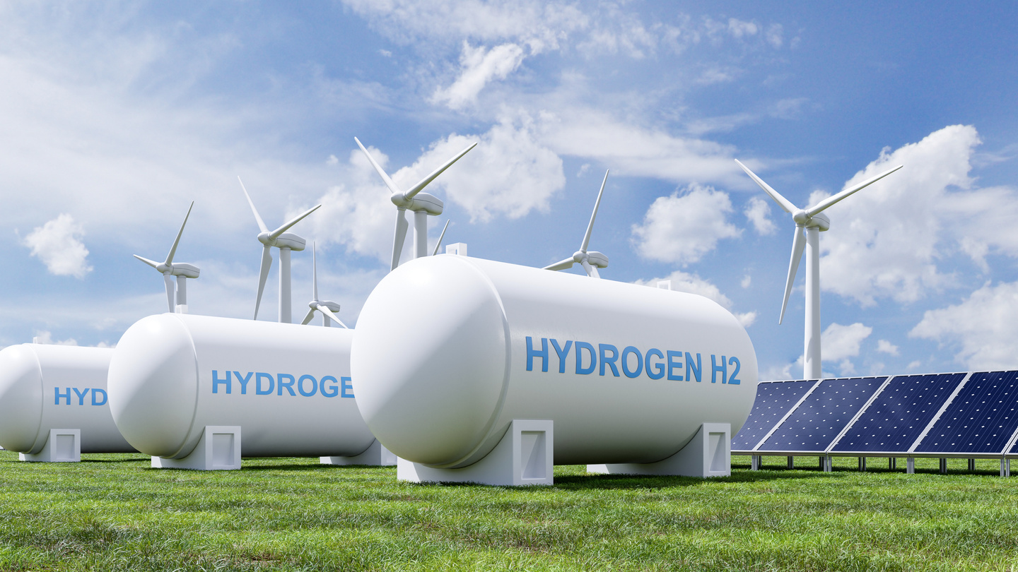 Hydrogen energy storage gas tank for clean electricity solar
